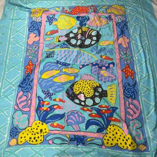 Vintage Ken Done Sheridan Coral Reef Fish Watercolor Duvet Quilt Cover 1980s