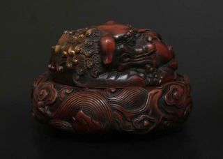 Perfect Antique Chinese Bronze Incense Burner carved Dragon Qianlong Marked 2