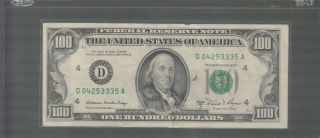 1981 A (d) $100 One Hundred Dollar Bill Federal Reserve Note Cleveland Vintage