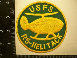Old Rare Federal Forest Service Usfs R5 Helitack Patch Helo Fire Mgt Vallejo,  Ca