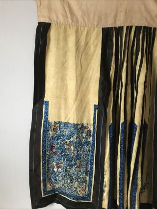 Antique Chinese Silk Embroidered Skirt 2