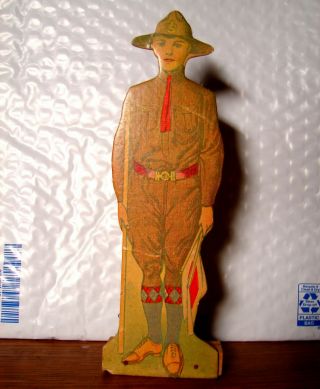 Opc Vintage 7 3/4 " X 2 1/2 " Boy Scout Cardboard Cutout Game Piece? 42637