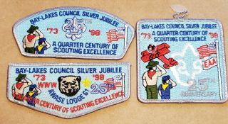 Bay Lakes Council 1996 25th Anniv Csp Awase 61 Flap Pocket Patch Silver Border