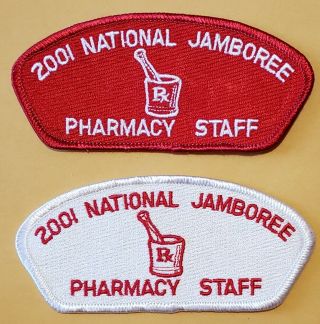 2001 National Jamboree Pharmacy Staff Red And White Jsp Pair