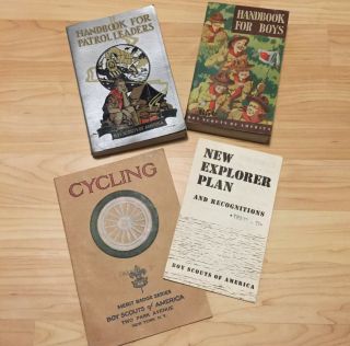 Vintage 1940s - 50s Boy Scouts Handbook For Boys & Scout Leaders Cycling Exploring