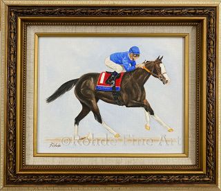 Talismanic Race Horse Racing Framed Oil Painting Rohde Art