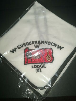 Order Of The Arrow Susquehannock Lodge 11 Embroidered Neckerchief Nip