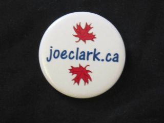 1998 Progressive Conservative Party Of Canada Leadership Joe Clark Button Wow