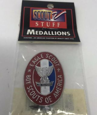 Boy Scouts Of America Eagle Scout Red White Blue Hiking Staff Stick Medallion Fs
