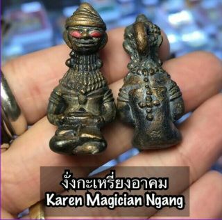 Magic Power Karen Magician Ngang Arjarn O Thai Charm Amulet Luck Love Attraction