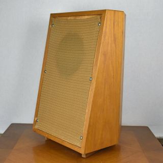 Vintage Empty Wood Floor Speaker Cabinet Enclosure Cut For 8 " Hand Built [a]