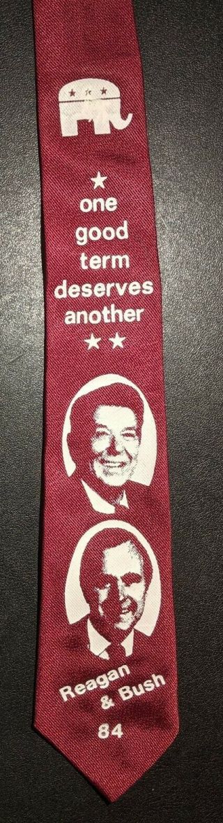 1984 Election - President Ronald Reagan & George H.  W.  Bush Republican Necktie