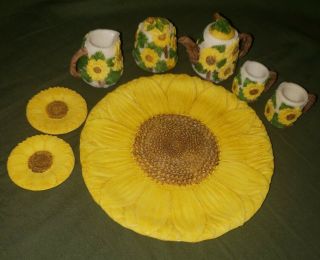 Sunflower Miniature Tea Set by Popular Imports 2 