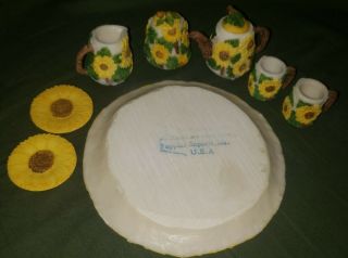 Sunflower Miniature Tea Set by Popular Imports 2 
