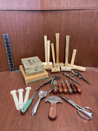 Vintage Leather Tool Lot Craftool Alphabet Sets 1/4 1/2 3/4
