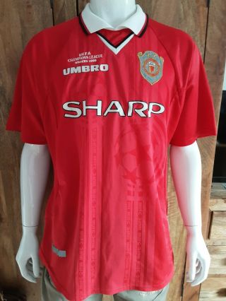 Vintage Mens Manchester United Football Shirt Beckham 7 Umbro Top