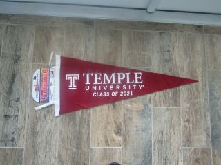 Temple University Class Of 2021 Collegiate Pacific Felt Pennant 12 X 30