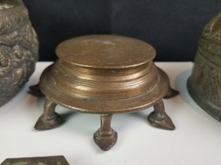 19th Century Indian Hindu Thai Jain South East Asian Group Of Metal Bronze Items 2