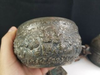 19th Century Indian Hindu Thai Jain South East Asian Group Of Metal Bronze Items 3