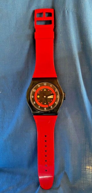 Swatch Style Wall Watch Vintage 1980s Wall Clock Wrist Swatch 32 "