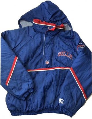 Vintage 90’s Buffalo Bills Nfl Starter Jacket / Winter Coat Size Large
