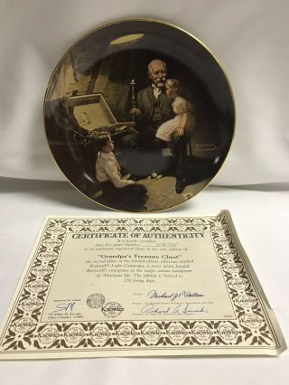 Norman Rockwell Light Campaign Collector Plate Grandpa 