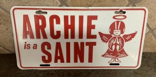 Vintage Archie Manning Car Tag Orleans Saints Ole Miss Rebels 1970’s Rare