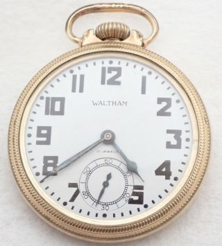 Vintage Waltham 16 - A 21j 21 Jewel 10k Rgp Pocket Watch