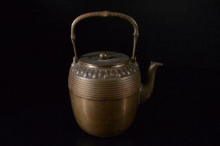 X8838: Japanese Gourd - Shaped Copper Bottle Teapot Dobin,  Auto Tea Ceremony