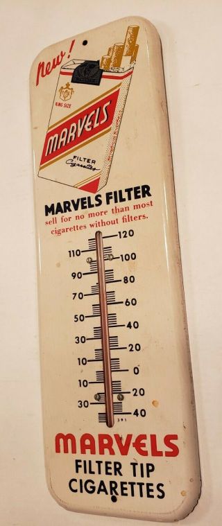 Antique Marvels Cigarette Advertising Thermometer Vintage L@@k