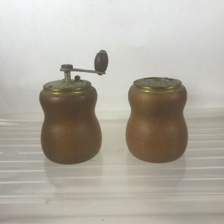 Vintage Wooden Salt Pepper Mill Shakers
