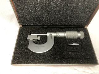 Vintage Brown & Sharpe 176 0” - 1” X.  0001” Interchangeable Anvil Micrometer