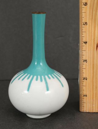 Small Early 20thc Antique Japanese Wireless Cloisonne Enamel Vase