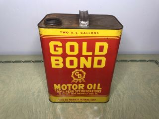 Vintage Gold Bond Motor Oil Can