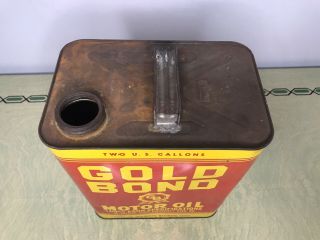 Vintage Gold Bond Motor Oil Can 2