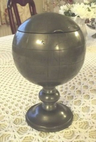 Antique Chinese Swatow Pewter Globe Tea Caddy