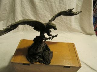 1982 Wildlife Society Eagle Cold Cast Bronze The American Eagle