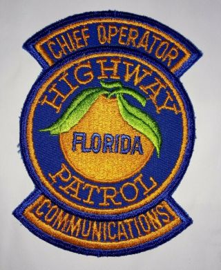 Florida Highway Patrol Police Patch Chief Operator Communications State Trooper