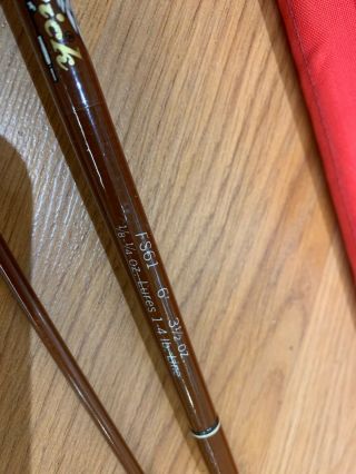VINTAGE FENWICK FERALITE FS - 61 6 ' SPINNING ROD 1 - 4 lb LINE WITH CASE 3