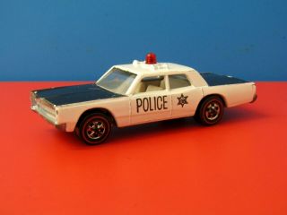 Vintage Hot Wheels Redline Police Cruiser - Black & White 41