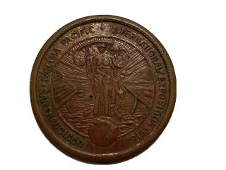 1915 Pan - Pac International Expo Medal Peerless Check Writers Rochester Ny Token