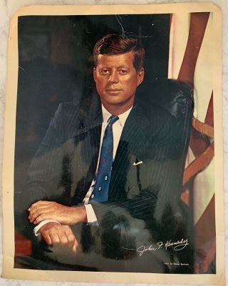 Vintage 1974 John F Kennedy Jfk Portrait Photo By Fabian Bachrach - 11 " X 14 "
