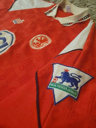 Middlesbrough FC Vintage 1992/1994 Admiral ICI FAPL Home Shirt - Medium M 3
