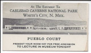 Illus Business Card,  Pueblo Court (motel) White 
