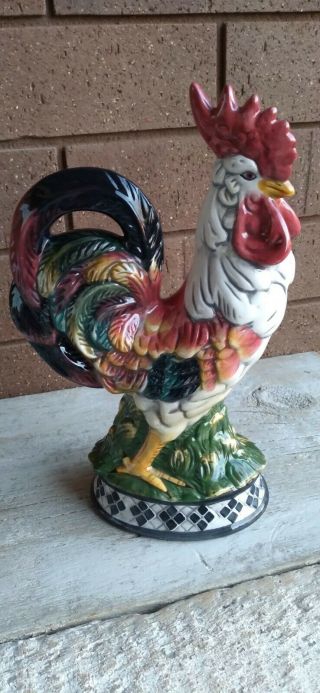 Cbk Ltd Ceramic Country Rooster /farmhouse Statue Figurine