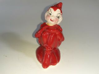 Vintage Red Elf Gnome Pixie Salt Or Pepper Shaker