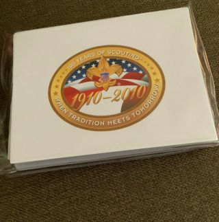Boy Scouts 100 Years Of Scouting Blank Notecards Set,  Tradition Meets Tomorrow