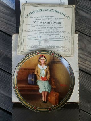1985 Norman Rockwell Limited Edition " A Young Girl 