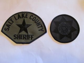 Utah Salt Lake Co Sheriff Patch Set Subdued