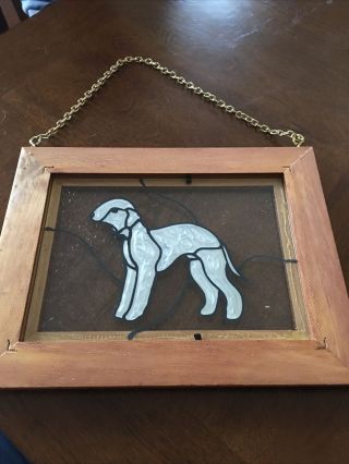 Bedlington Terrier Stained Glass Picture